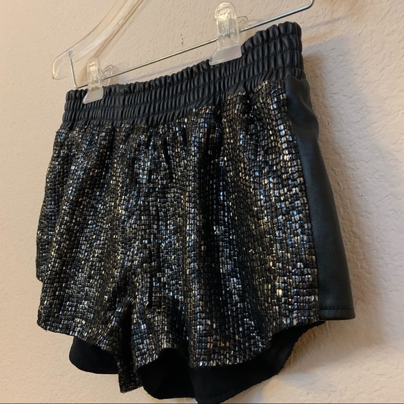 Lovers + Friends Black Sequin Gunmetal QUINN Short - Picture 7 of 13